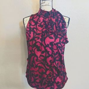 Sleeveless Glamour Blouse w/ Toe Ribbon Petite Small